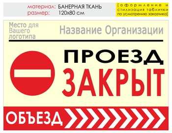 Информационный щит "объезд справа" (банер, 120х90 см) t13 - Охрана труда на строительных площадках - Информационные щиты - ohrana.inoy.org