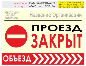 Информационный щит "объезд справа" (пленка, 60х40 см) t13 - Охрана труда на строительных площадках - Информационные щиты - ohrana.inoy.org